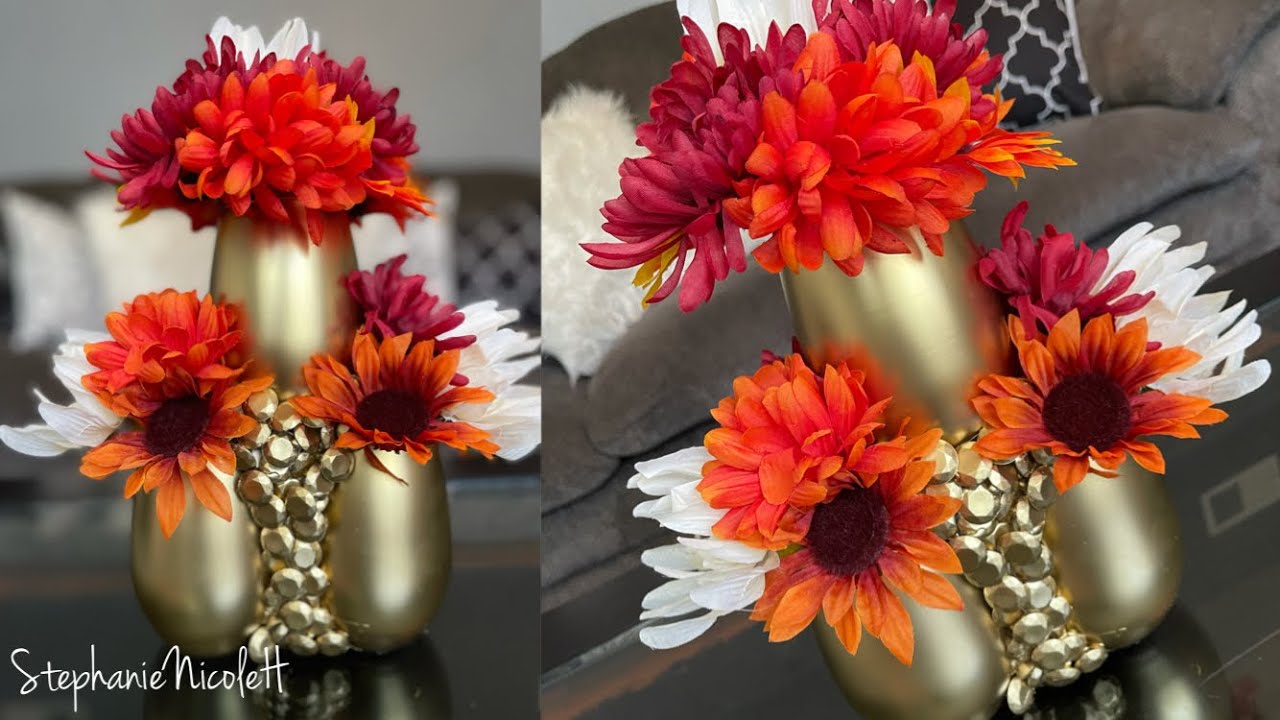 DIY Dollartree Glam Vase | Perfect For All Seasons
