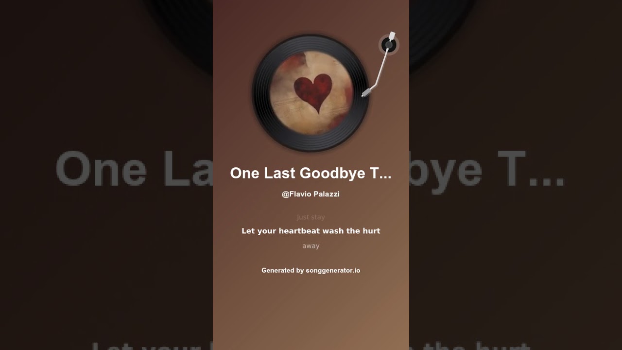 One Last Goodbye Tonight