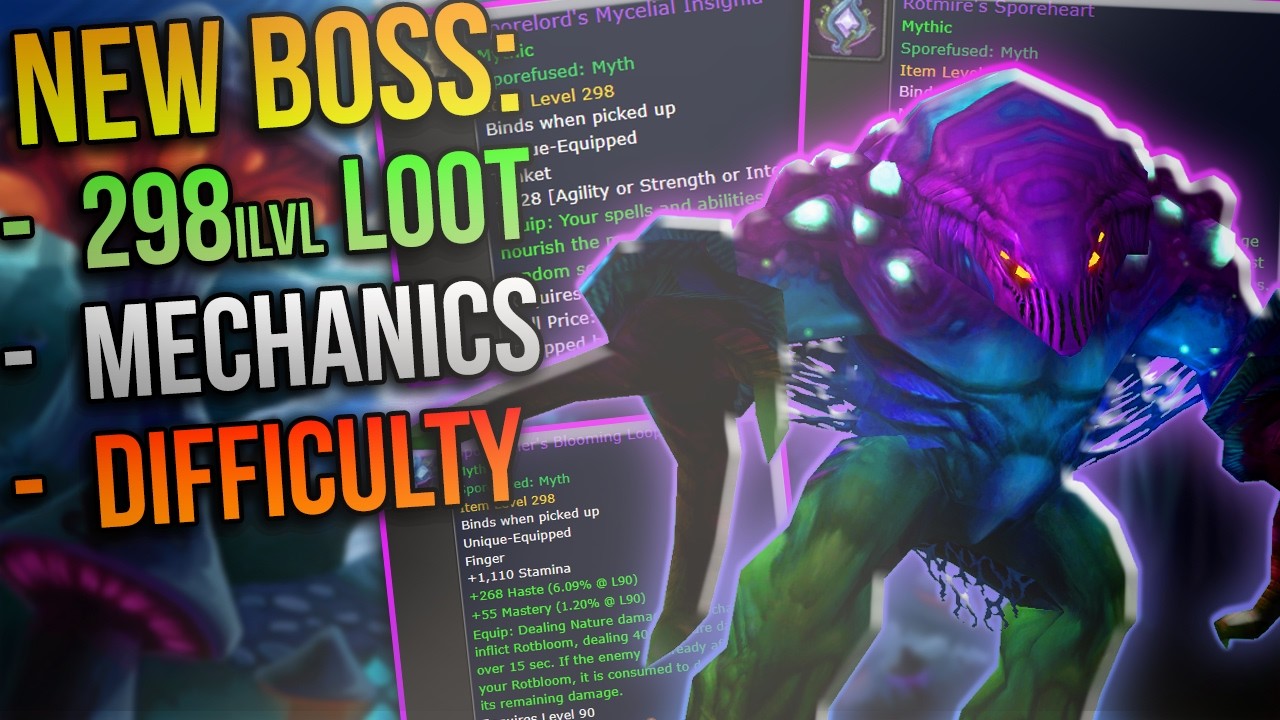 Przegląd Sporefall Rotmire | Łupy 298 ilvl, Mythic Flex, mechaniki i poziom trudności