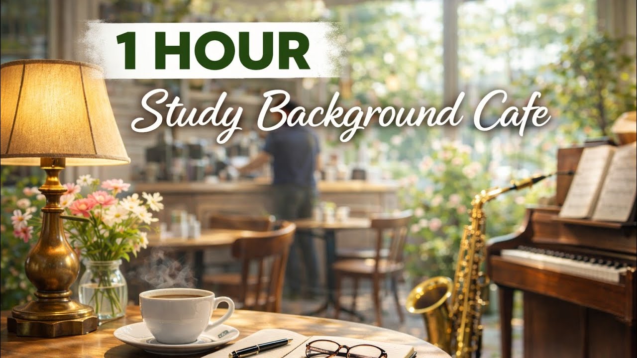 1 Hour Study Background Cafe ☕ Relaxing Jazz Music for Focus & Deep Work