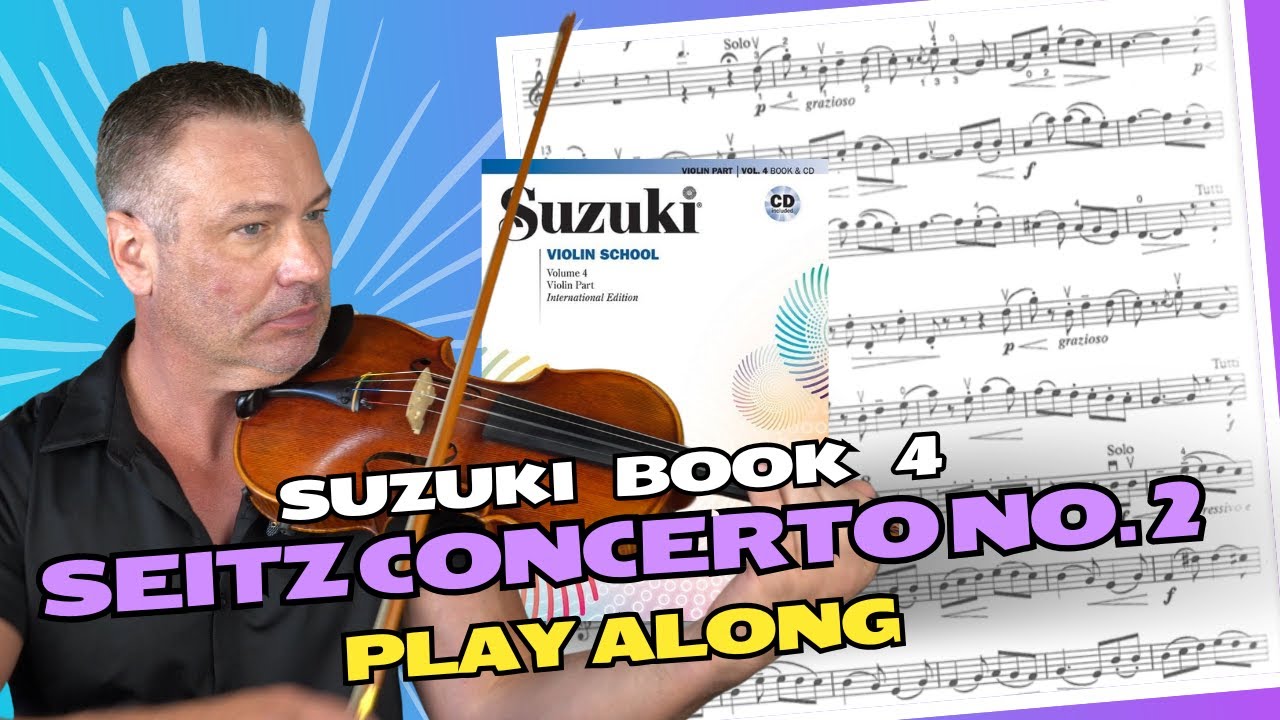Suzuki Book 4 - Seitz Concerto #2, 3rd Movement (Violin Play Along and Tutorial)