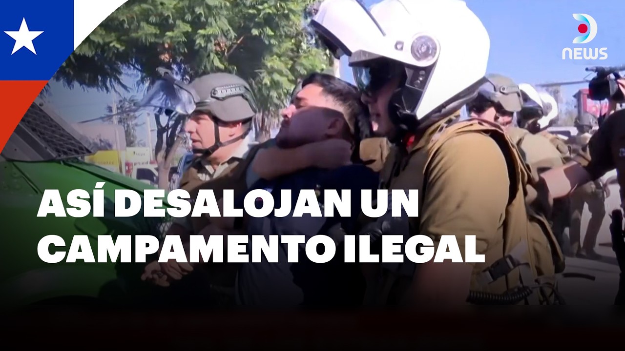 Ocupantes se enfrentan con la policía en un desalojo masivo en Chile | DNews desde Santiago
