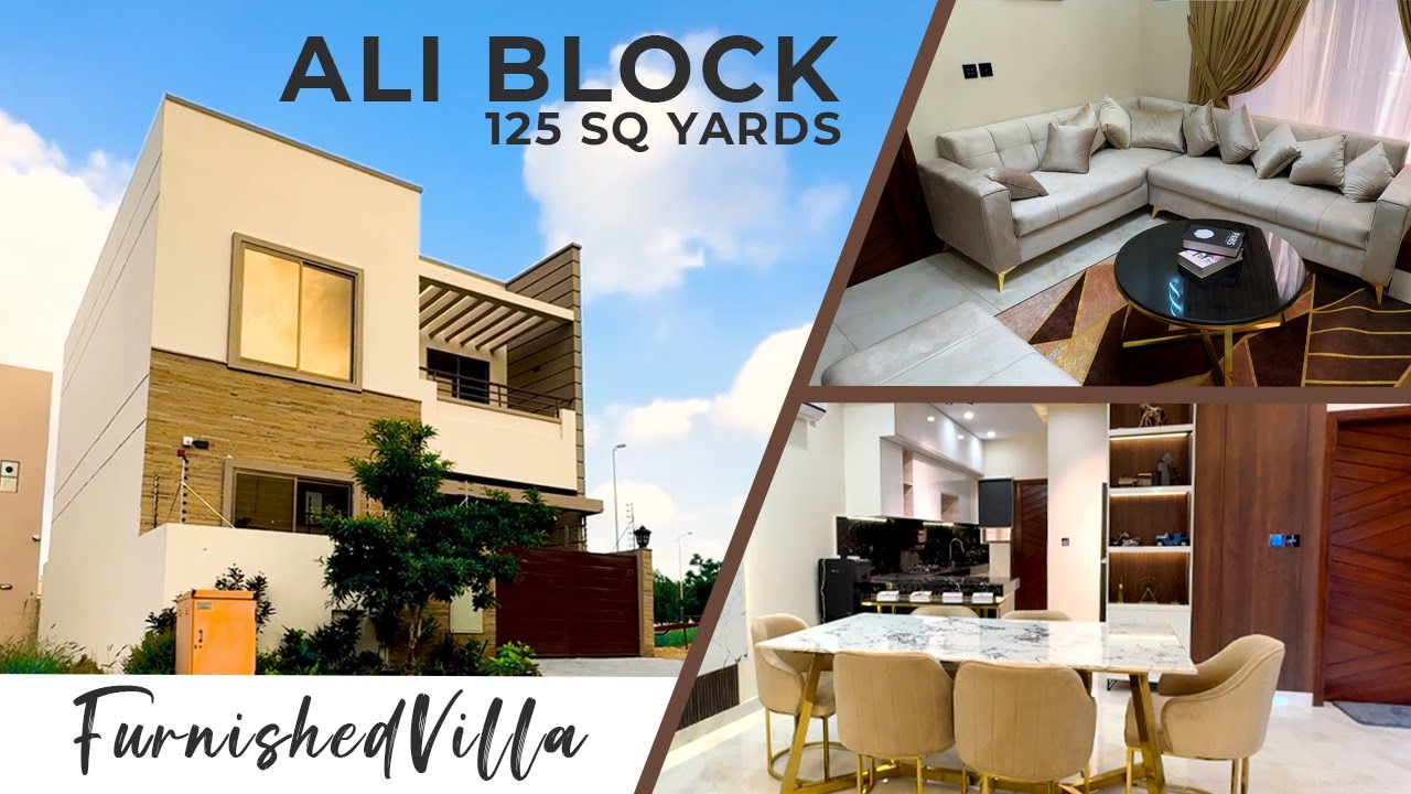 Ali Block 125 SQ Yards Furnished Model Villa | Bahria Town Karachi.