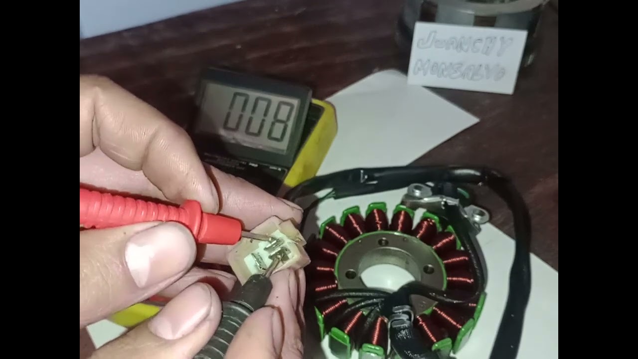 Estator Trif&aacute;sico 18 bobinas Mondial EX 150 K prueba para verificar que se encuentra en perfecto