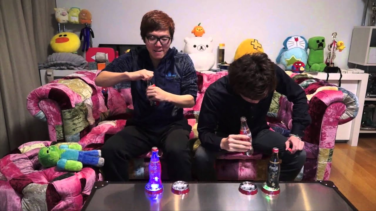 コーラ２本一気飲みバトル ！ヒカキン vs セイキンの兄弟対決！