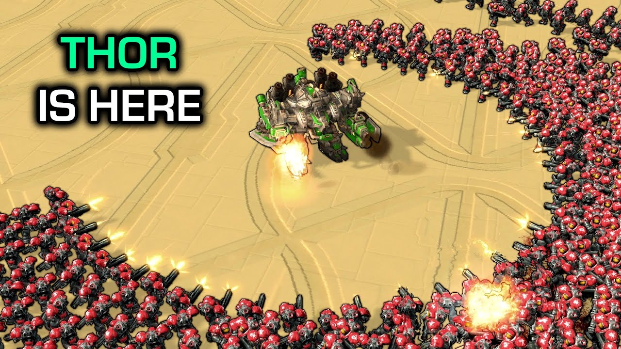 How many 0/0 Marines can a Thor take on?【Daily StarCraft Brawl】