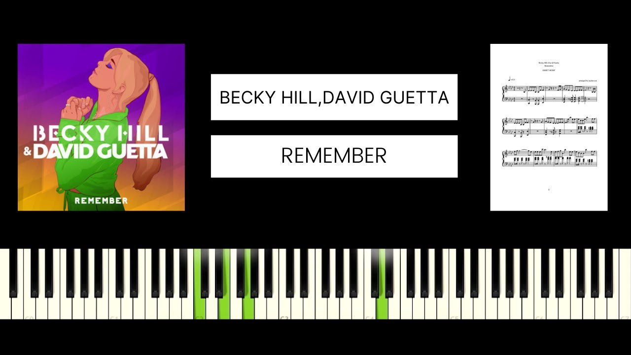 Becky Hill, David Guetta - Remember (BEST PIANO TUTORIAL & COVER)