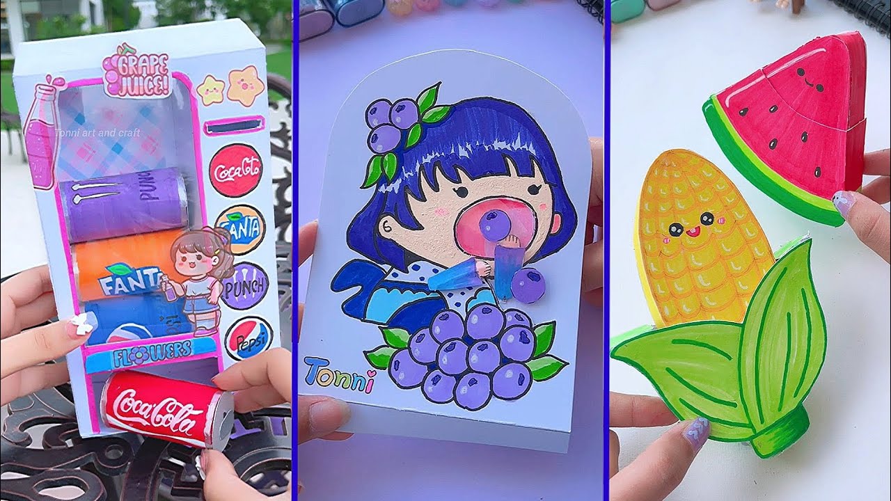 Paper craft/Easy craft ideas/ miniature craft / how to make /DIY/school project/Tonni art and craft