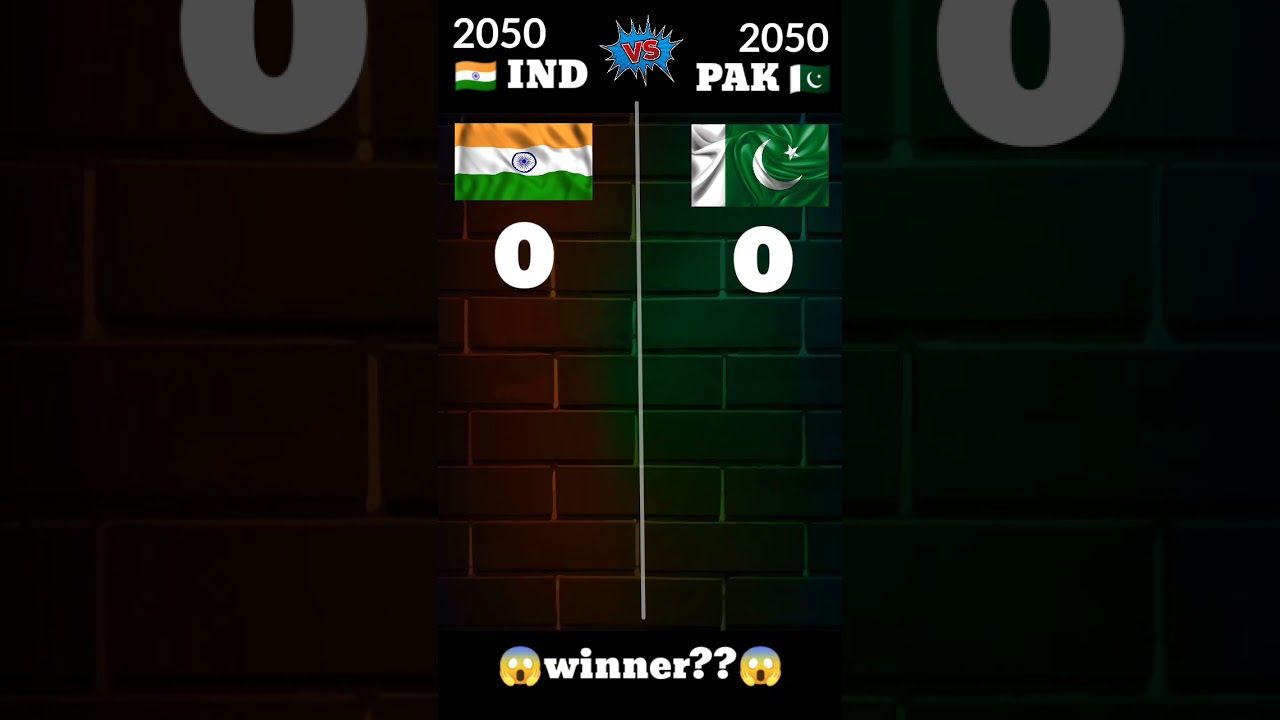 India 2050 Vs Pakistan 2050 Future comparison ❓India vs Pakistan 🤔 #Shorts #Short #Pakistan_vs_india