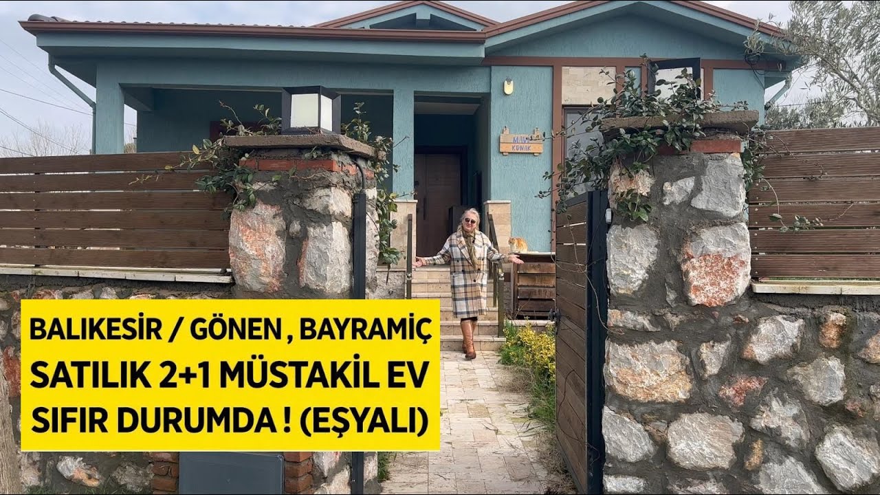 GÖNEN , BAYRAMİÇ 5.950.000  , SATILIK 2+1 EŞYALI MÜSTAKİL EV , BALIKESİR