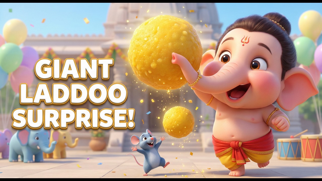Laddoo Wale Ganesha 🐘🍬 | Funny Ganpati Song for Kids | 3D Cartoon #rhymes  #cartoon #ganesh