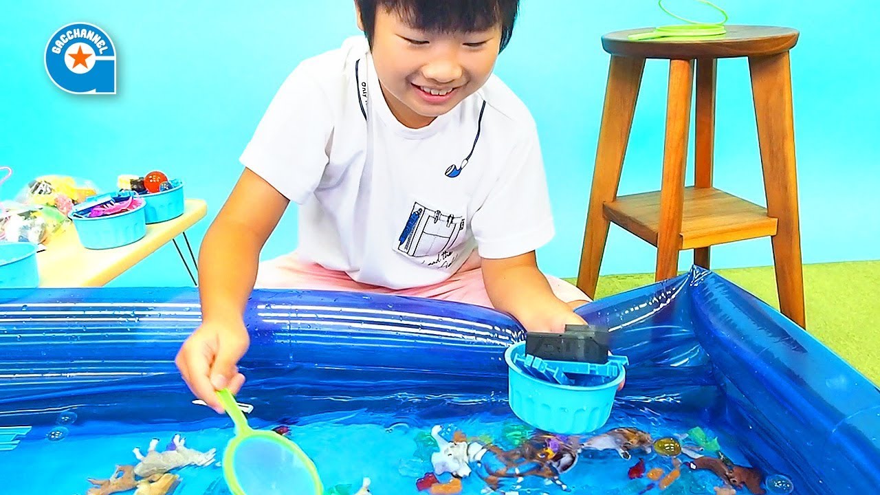 100均の手作りポイで色々なものをすくってみました【がっちゃん】ダイソー
