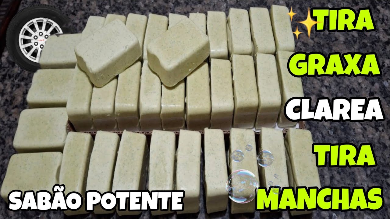 🛞TIRA GRAXA  CLAREA TIRA MANCHAS 🚀SABÃO POTENTE 🛞