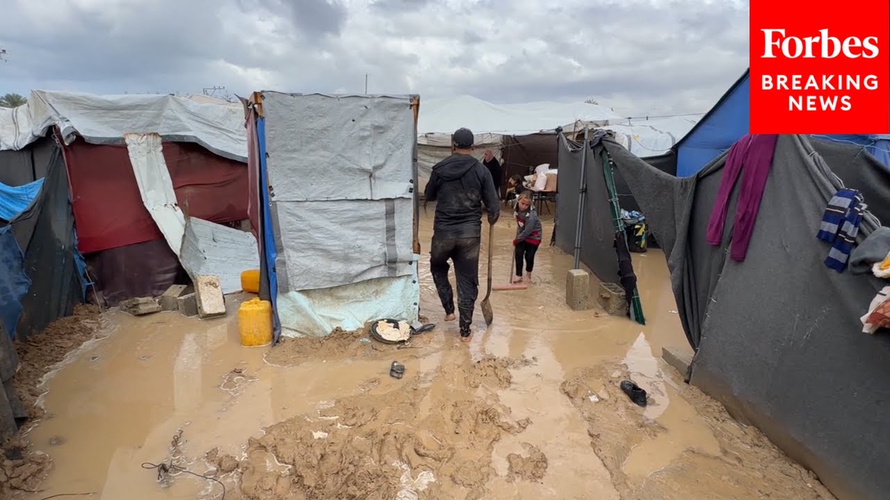 Heavy Rainfall In Gaza Causes Flooding At Camp For Displaced Palestinians