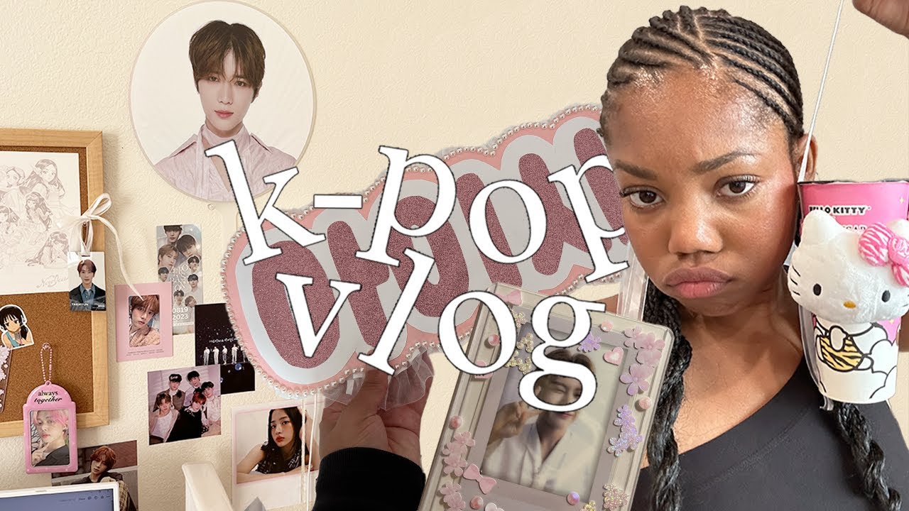 my life as a k-pop stan: exploring la, making a stayc isa banner + HUGE zb1 matthew and txt haul