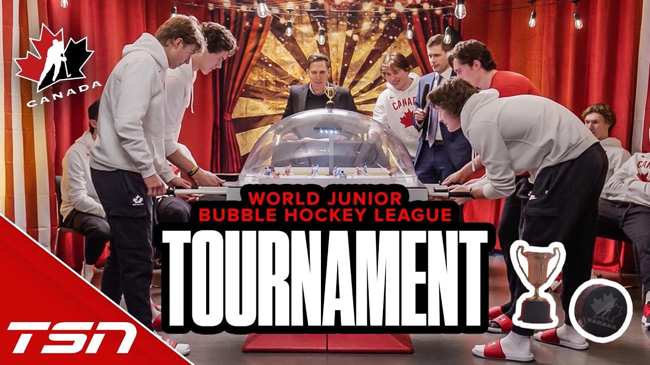 TEAM CANADA TEAMMATES FACE OFF IN HILARIOUS BUBBLE HOCKEY TOURNAMENT