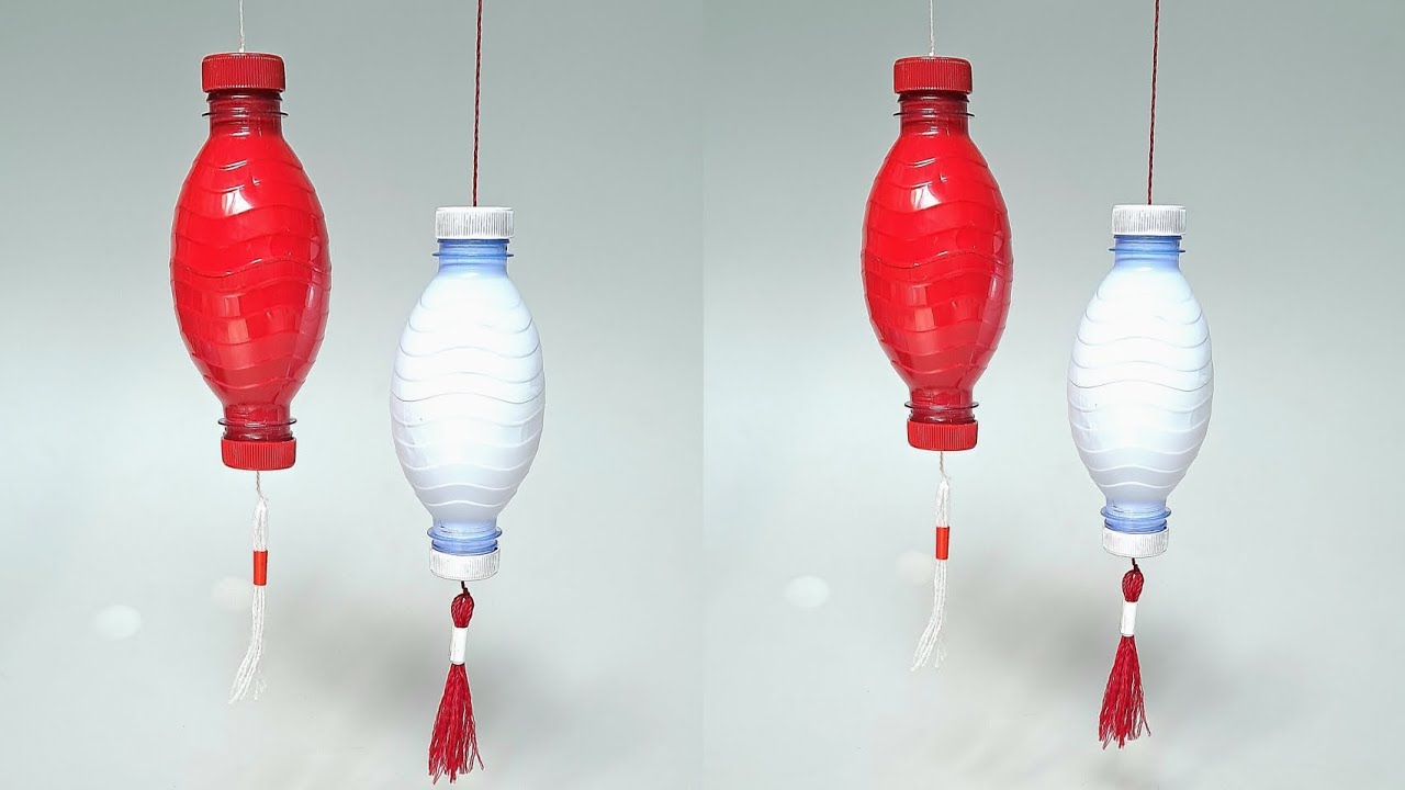 Hiasan 17 Agustus || Lampion kreatif dari botol bekas bisa untuk hiasan kelas / jalan / gang