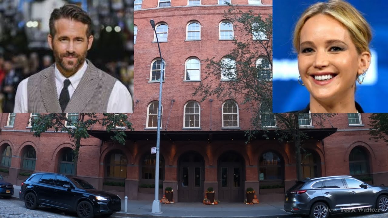 Walk around Ryan Reynolds and Jennifer Lawrence NYC apartment and neighborhood [4K] - TriBeCa
