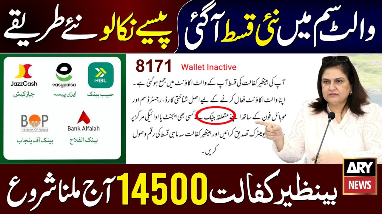 8171 Portal New Update | BISP Wallet SIM Account | Benazir Ke Paise | 14500 Check | Ehsaas Program