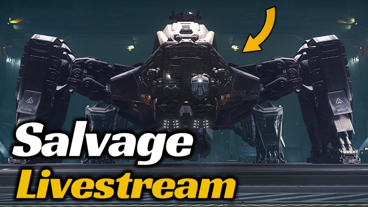 Star Citizen 4.6: Aegis Reclaimer Salvage Livestream - Stripping ships and Taking Components!