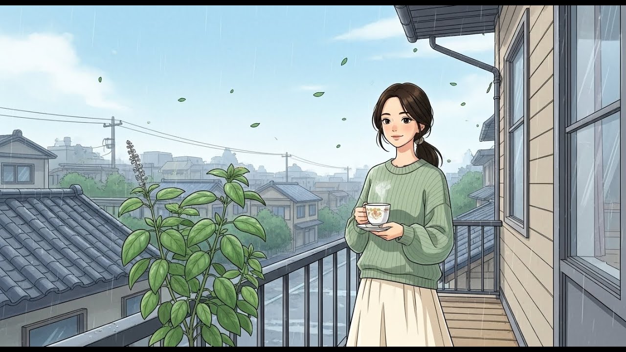 A Cozy Story of Sun, Rain & Silence | Ghibli  style video ASMR”