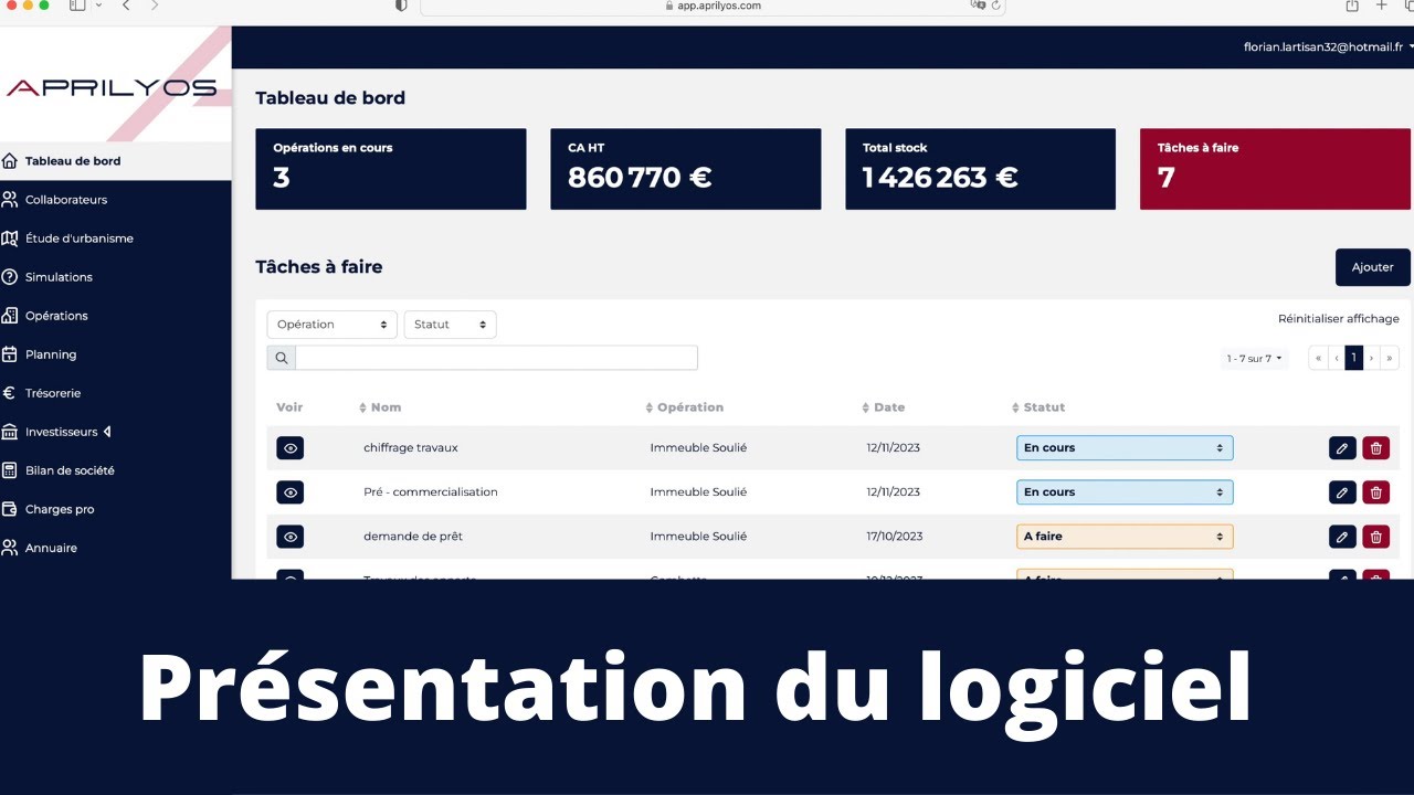 Présentation du logiciel