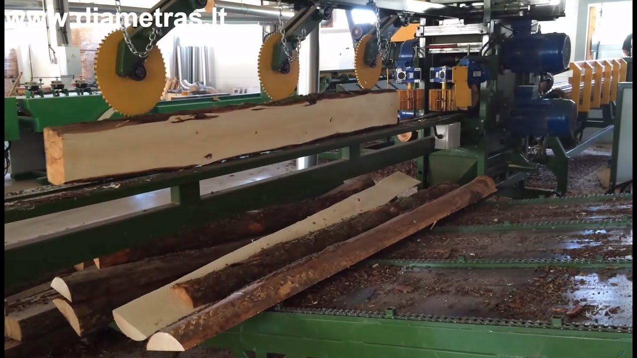 - DIAMETRAS - No 8 | Lentelių gamybos linija | Линия для тарной доски | Pallet production line |