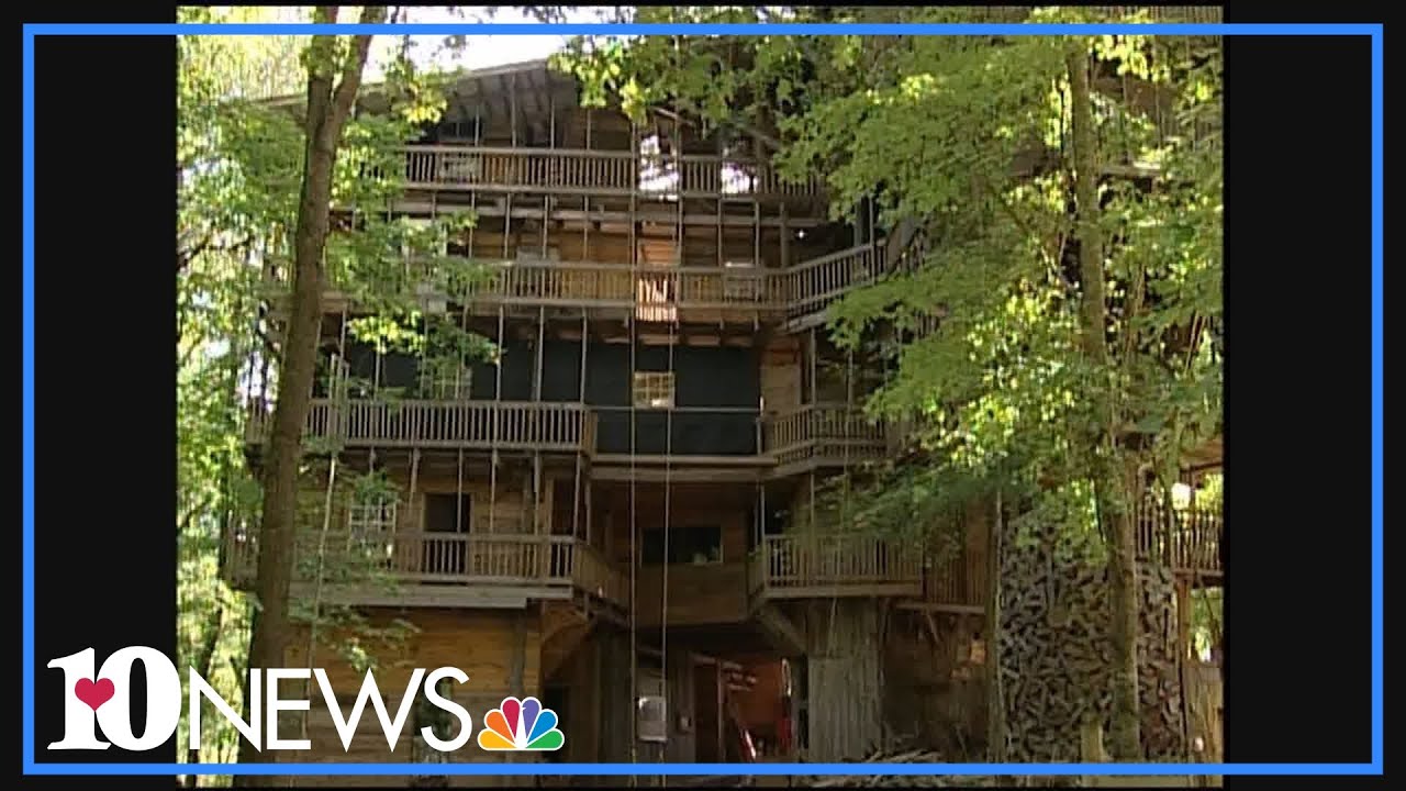 WBIR Vault: Take a tour of the 100-foot tall treehouse in Crossville, Tennessee