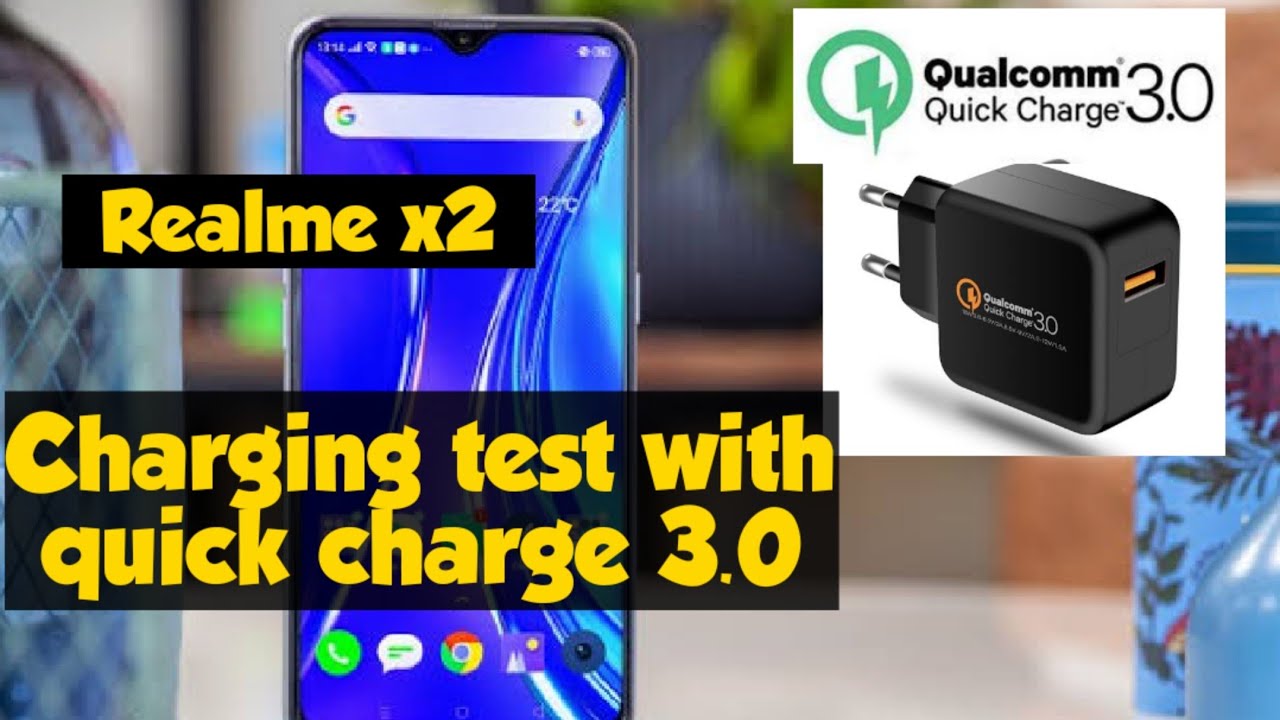 Realme x2 18w quick charge 3.0 charging test