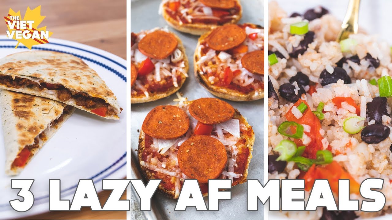 3 Lazy AF Meals // VEGAN