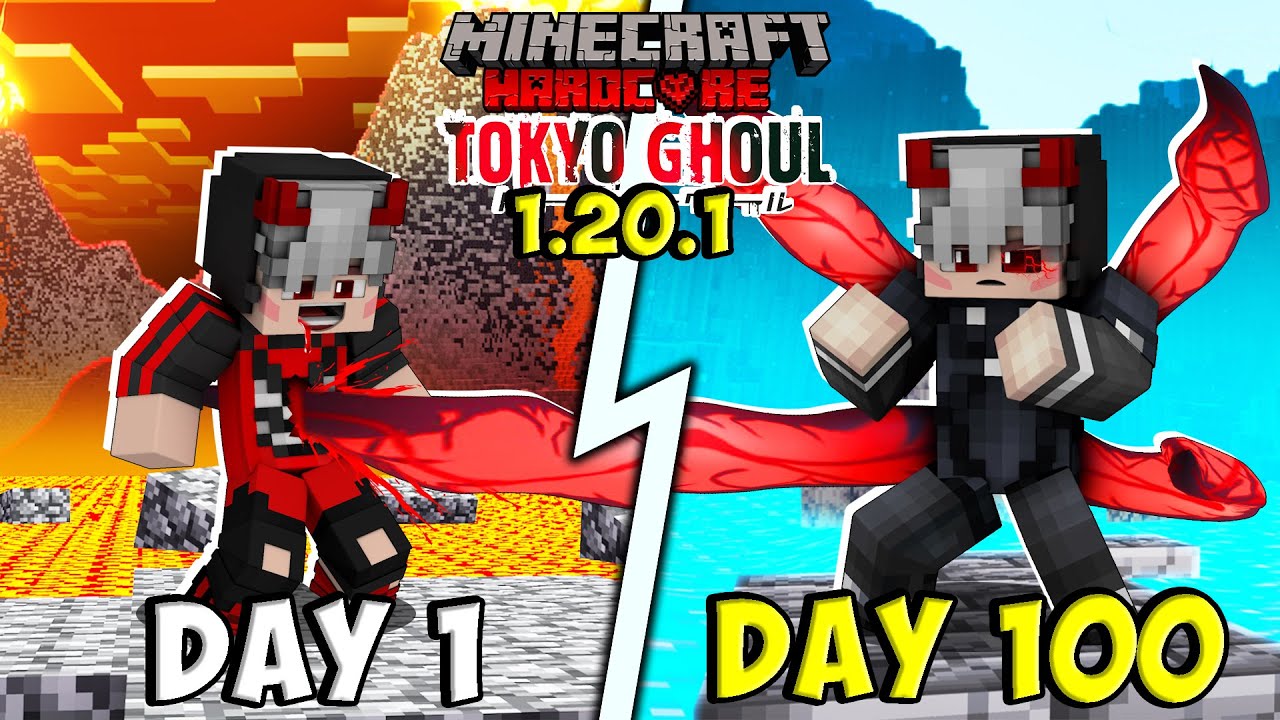 2 CÁ Tóm Tắt 100 Ngày Tokyo Ghoul Trong Minecraft 1.20.1 Siêu Khó