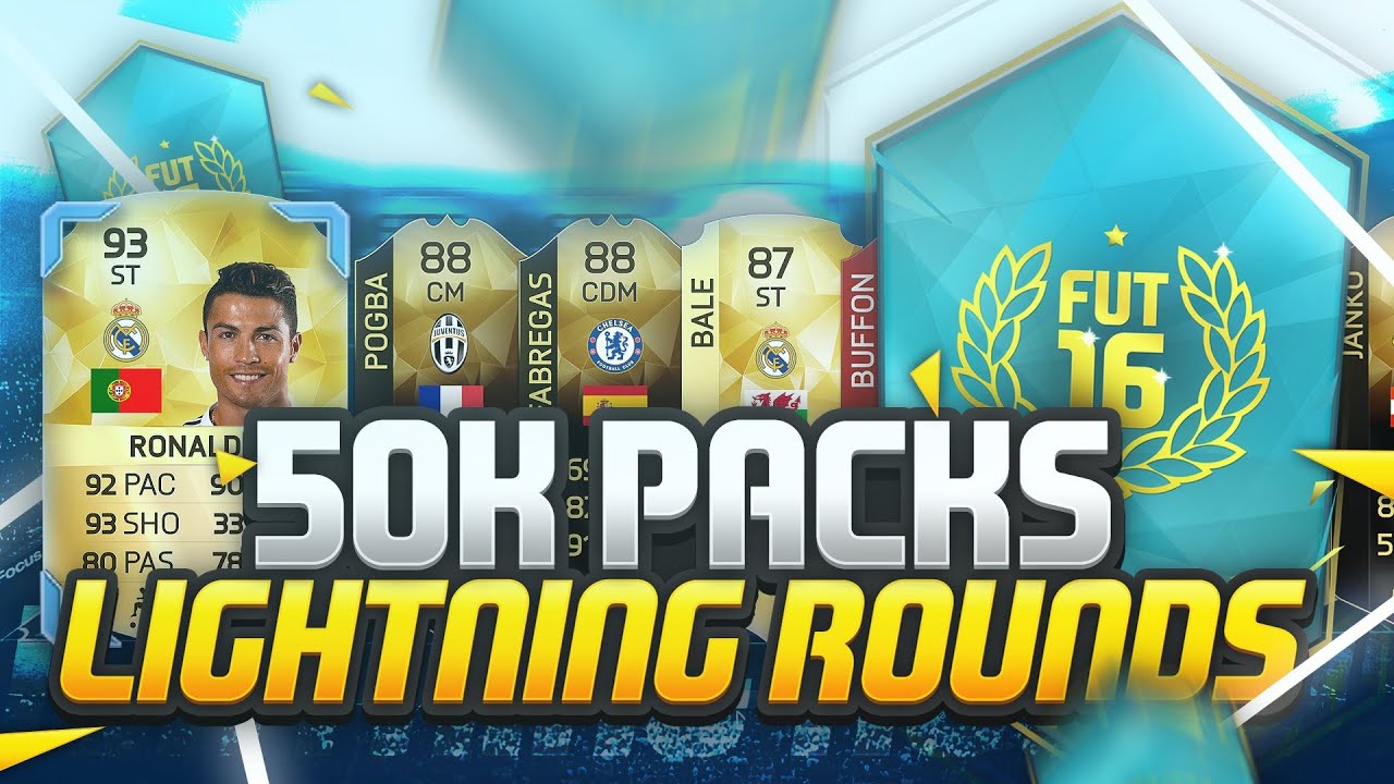 50K PACKS LIGHTNING ROUND!!! | FIFA 16