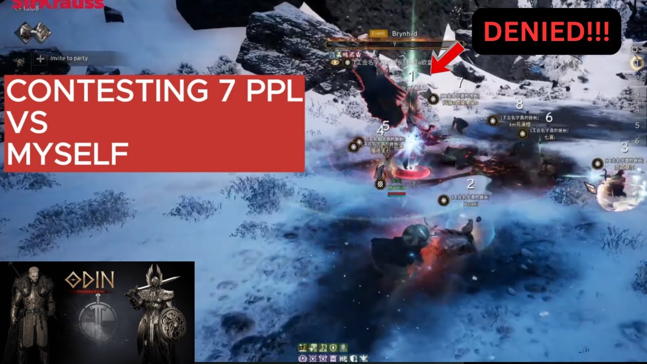 ODIN VALHALLA | CONTESTING WORLD BOSS 1 VS 7 PVP