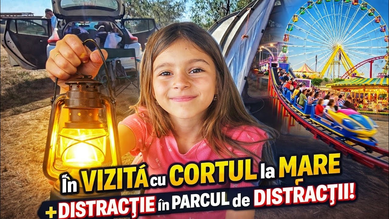 Vacanță cu cortul la mare 🌊+ Distracție maximă în parcul de distracții 🎡