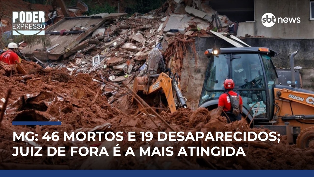 Sobe para 46 o número de mortos em MG após deslizamentos em razão das fortes chuvas | #PoderExpresso