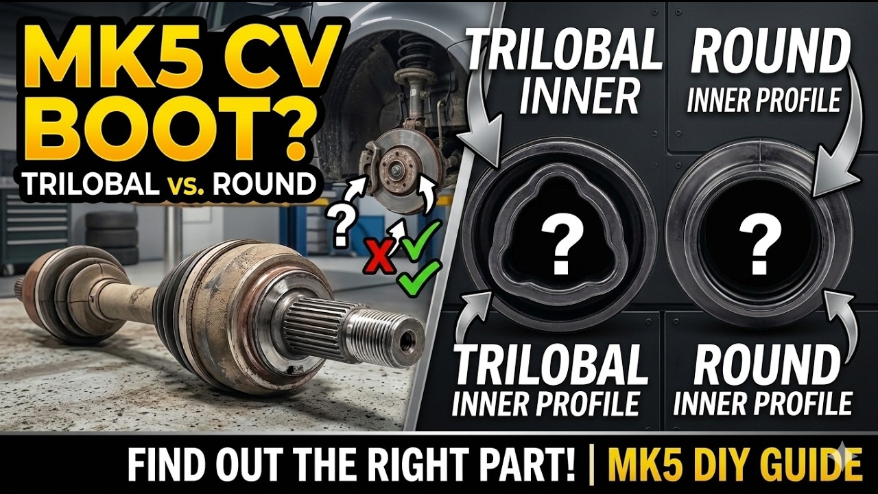 Finding the Correct Inner and Outer CV Boot for VW MK5 with a Round Tripod Housing (2007 VW Rabbit)