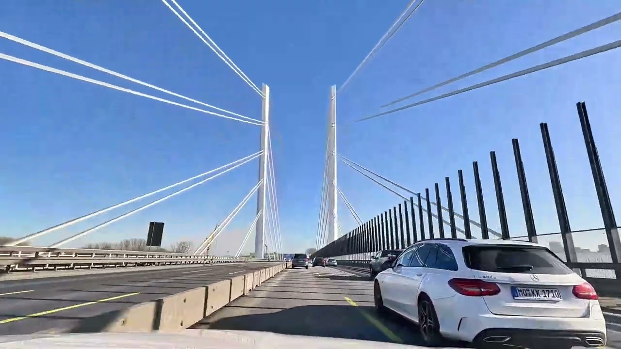 Поездка по автобану A40: Neukirchen-Vluyn – Oberhausen