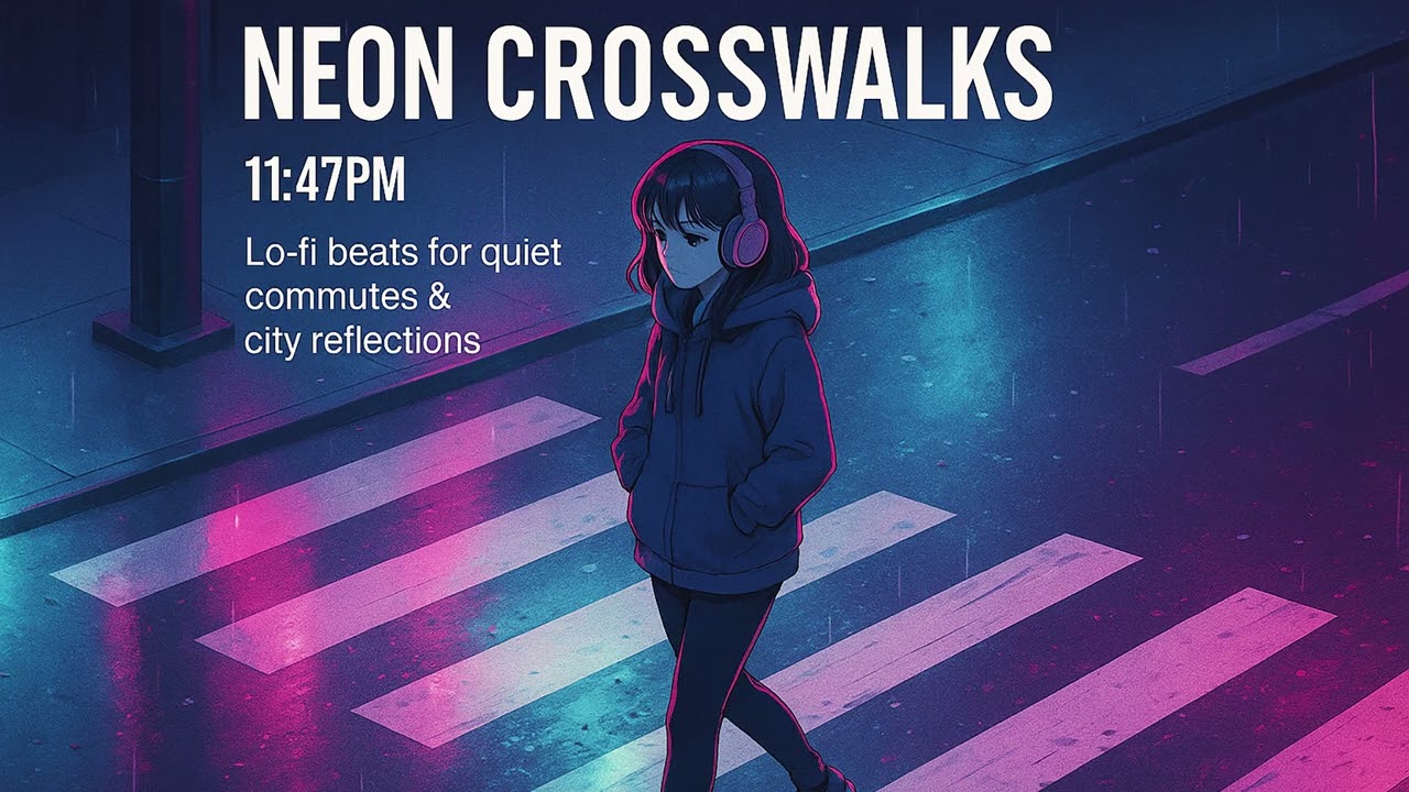 🚦 Neon Crosswalks at 11:47PM｜City Night Lo-fi for Slow Wandering【ZynthTone】