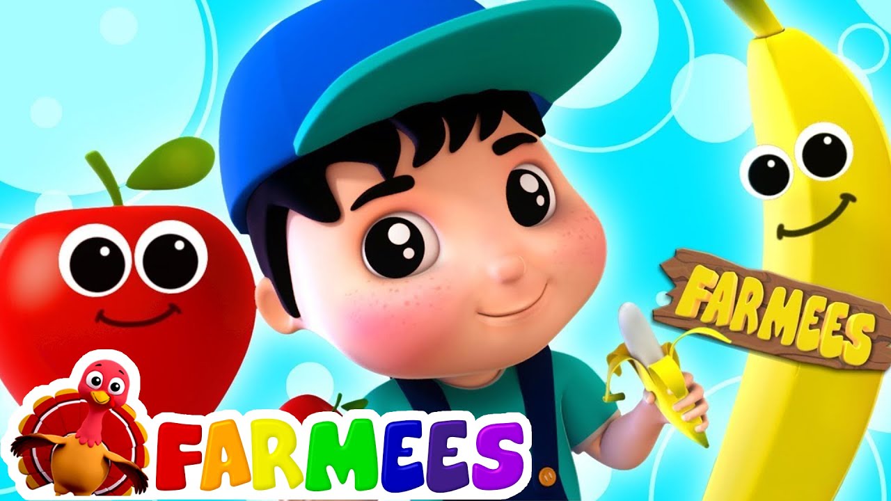 Apples And Bananas | Kindergarten Nursery Rhymes Songs For Kids | Cartoons by Farmees
