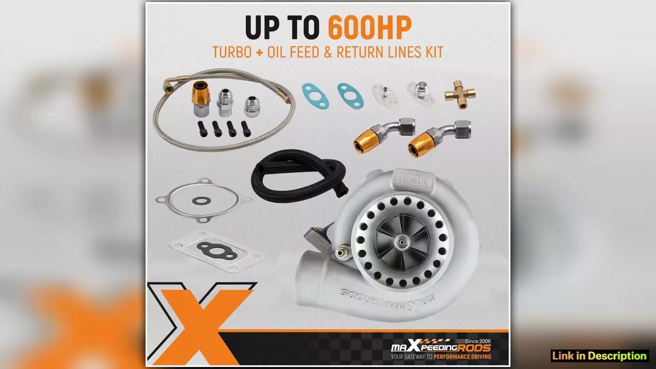 maXpeedingrods GT3582 GT35 T3 Turbo Oil feed Return Line Kit Universal Turbocharger AR 63 Compact E