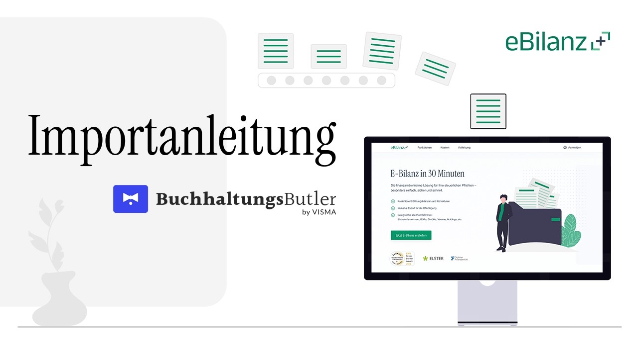 E-Bilanz mit BuchhaltungsButler & eBilanz+: Export, Import & ans Finanzamt senden