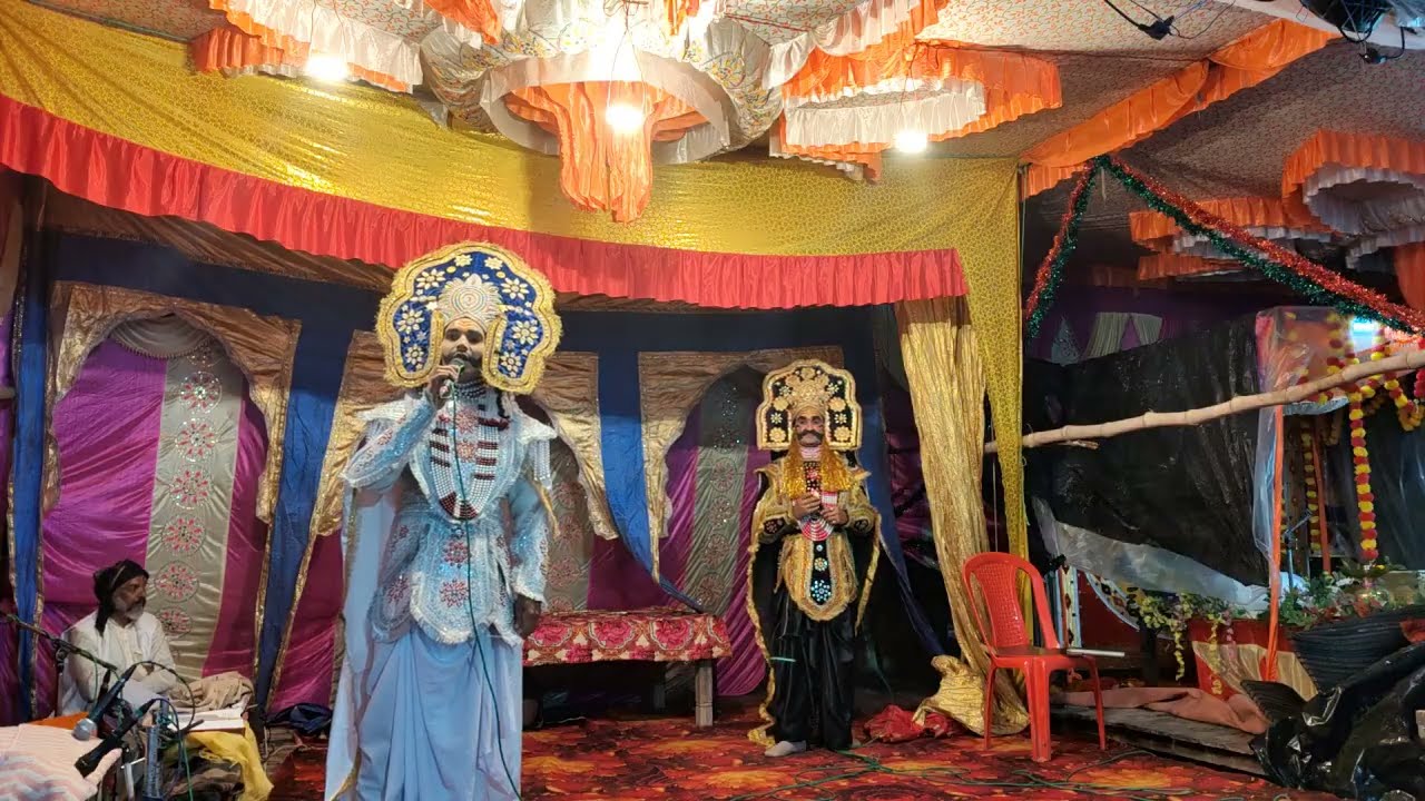 रावण बाणासुर संवाद ग्राम पटरेथा भेड़ी जलालपुर//रावण जी शानसिंह और बाणासुर नीरज जी