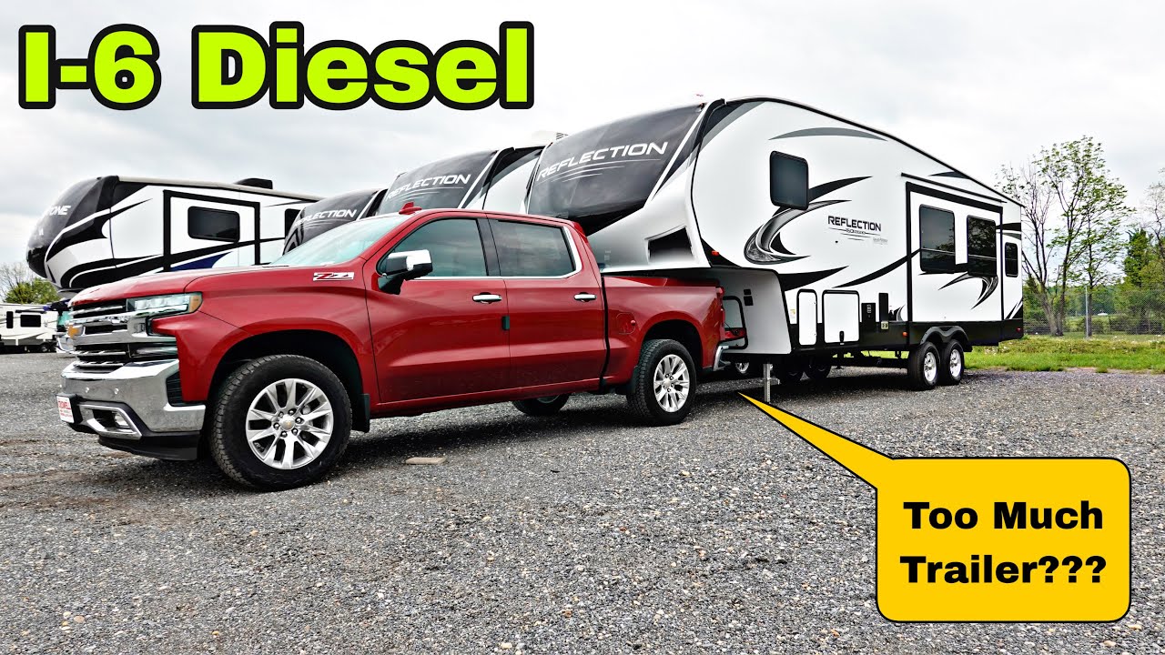 How Much Trailer Can A 2021 Silverado 1500 Diesel Tow??? | Check Out This Small Grand Design 2400BH