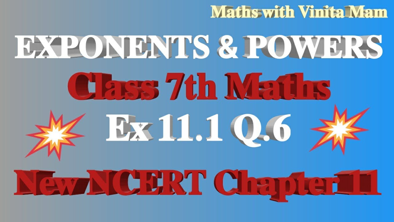 Exponents & Powers Class 7th Maths | Ex 11.1 Q6 Simplify Questions | New NCERT Chapter 11
