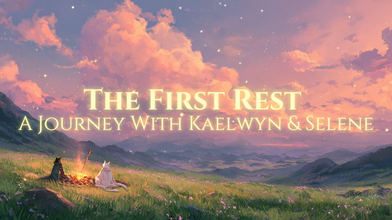 The First Rest – Medieval Fantasy Campfire Ambience for Study, Relaxation & Sleep | Twin Flame Quest