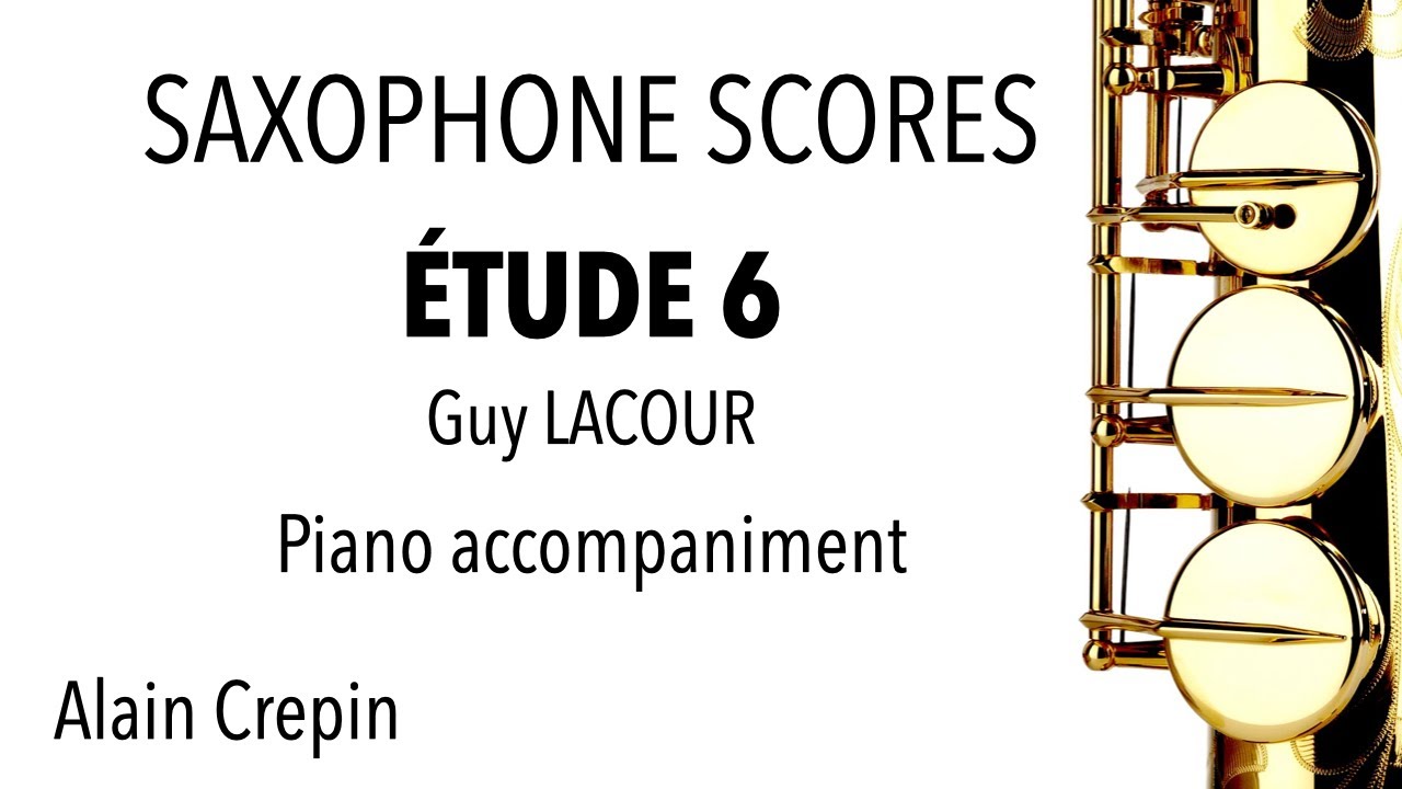 &Eacute;TUDE 6 - 50 &Eacute;tudes Faciles et Progressives, Guy LACOUR - Piano accompaniment