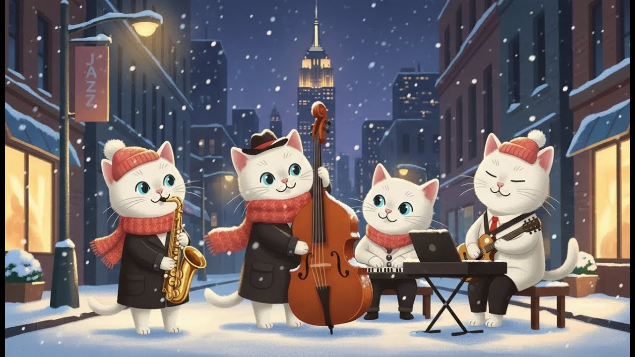 Kitty Cats Relaxing Jazz Music Under the Empire State: Productive BGM for Work & Focus