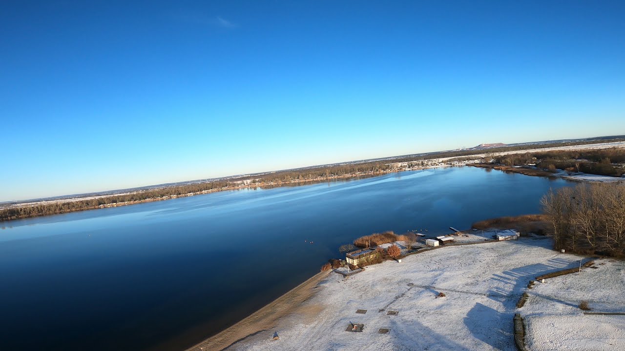 Am Barleber See Magdeburg bei Schnee mit dem CTS7 7