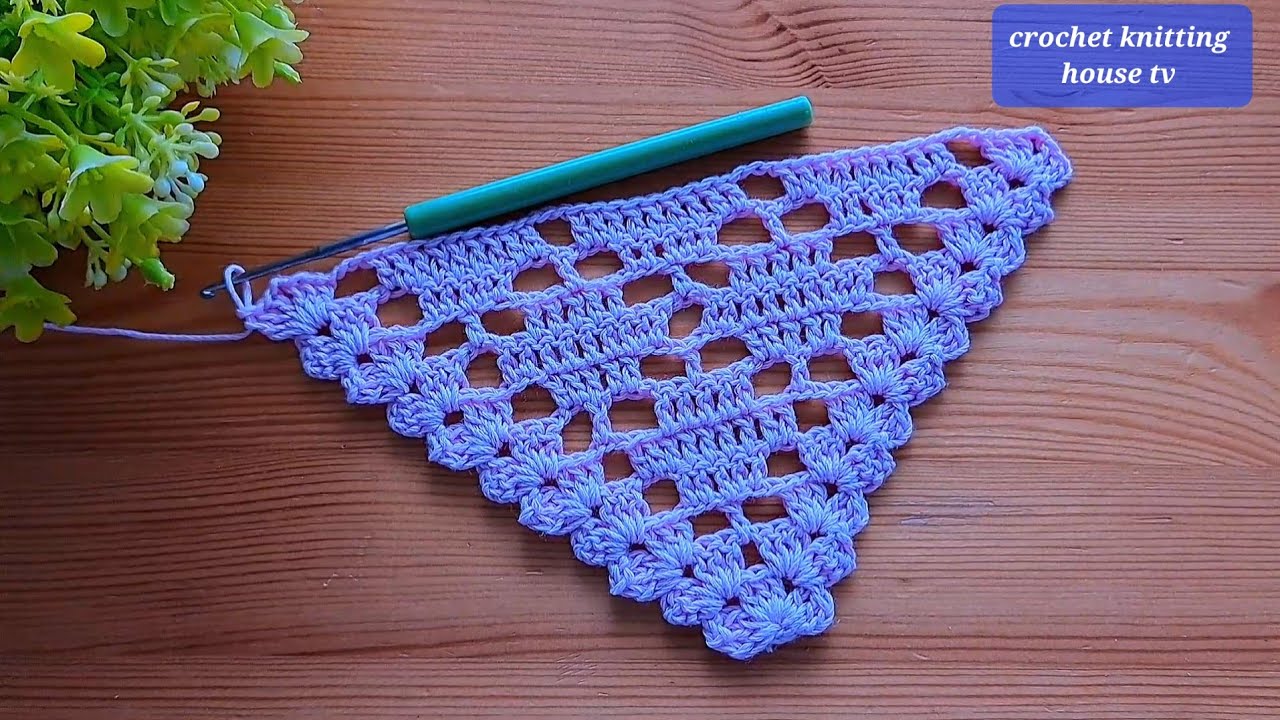 comment faire un châle triangle au crochet facile et rapide vous allez apprécier le résultat