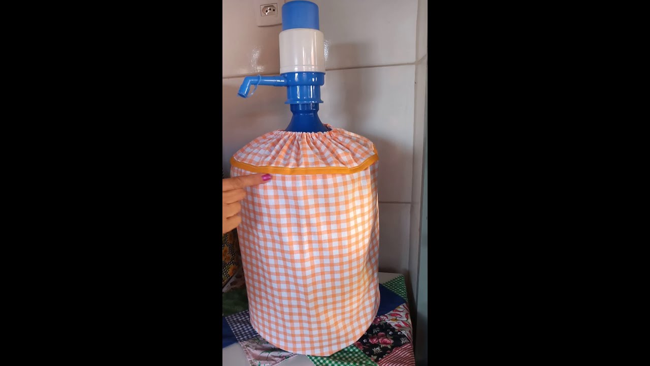 Capa para galão de agua com bombeador fácil de fazer